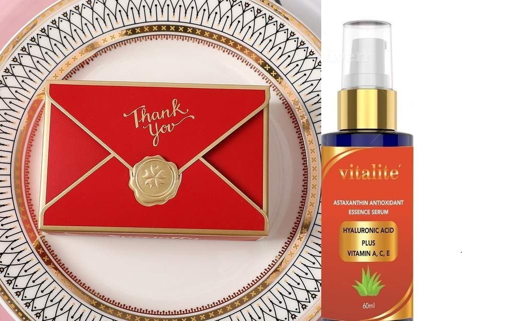 Vitalite Astaxanthin Serum Antioxidant Anti-aging Hyaluronic Acid With Vitamin A, C, E, UV Sun Shield , Supports Skin Hydration & Firmness, Supports Skin Rejuvenation