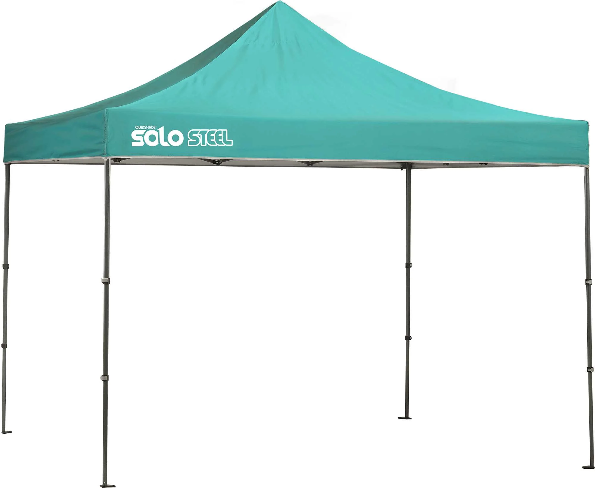 Quik Shade 167537DS SOLO100 10 x 10 ft. Straight Leg Canopy, Turquiose Cover - Gray Frame