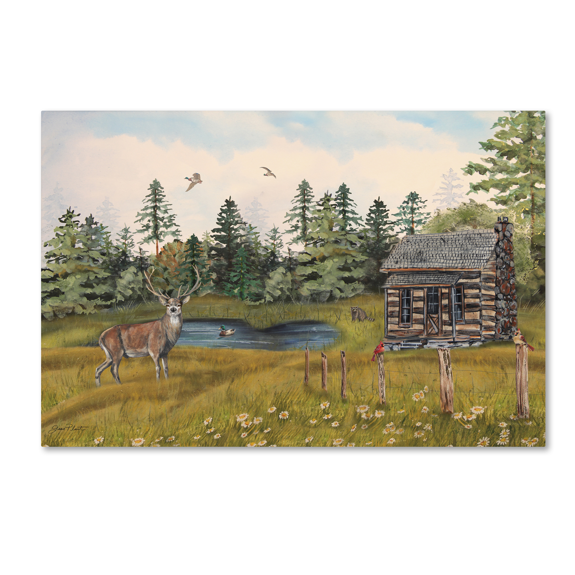Trademark Fine Art 'Wilderness Lodge 12' Canvas Art by Jean Plout