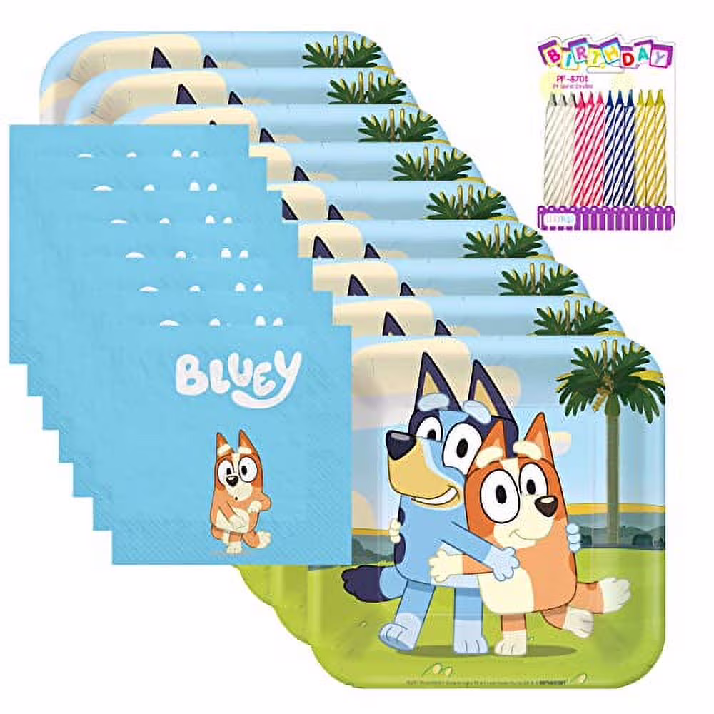 Amscan Bluey Party Supplies Pack Serves 16: Bluey Birthday Party Supplies; Bluey 7