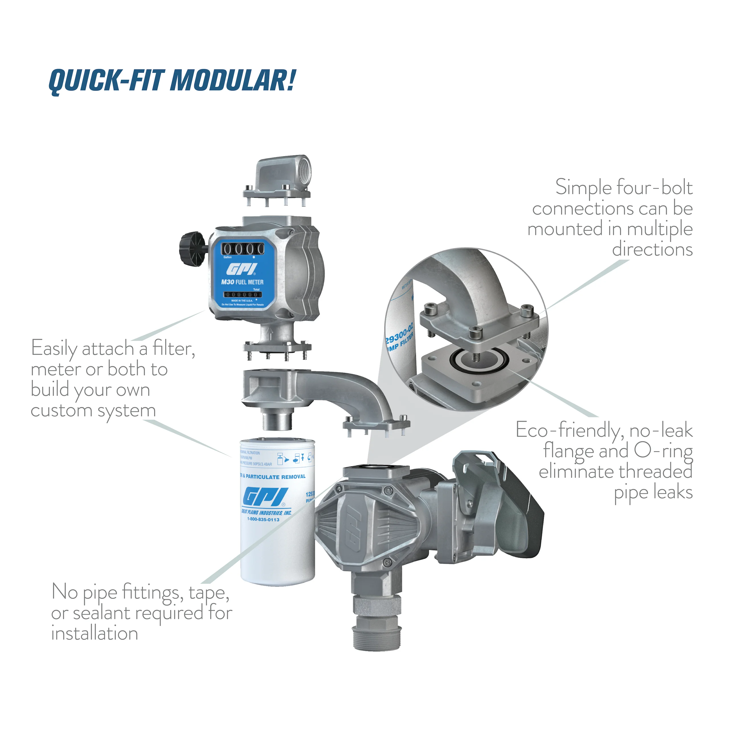 GPI - G20 12V Fuel Transfer Pump, Manual Diesel Nozzle, 20 GPM Fuel Pump, 14' Hose, Adjustable Suction Pipe (162000-02)