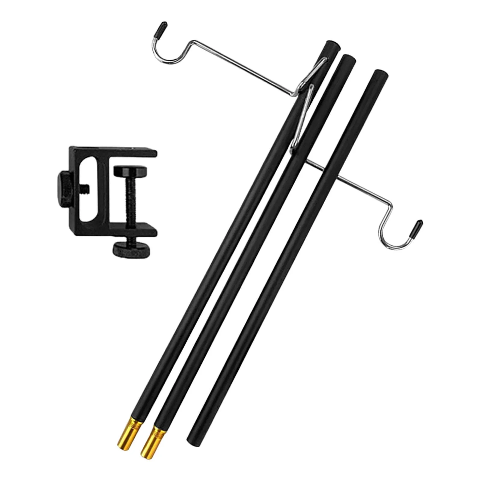 Camping Lamp Pole Outdoor Lamp Post Lightweight Light Stand Hanger Lamp Stand Hook for Outdoor Activities Backpacking Fishing Picnic Garden Double Hook