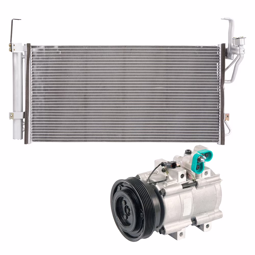 For Hyundai Santa Fe V6 2001-2006 OEM AC Compressor w/ A/C Condenser & Drier - Buyautoparts