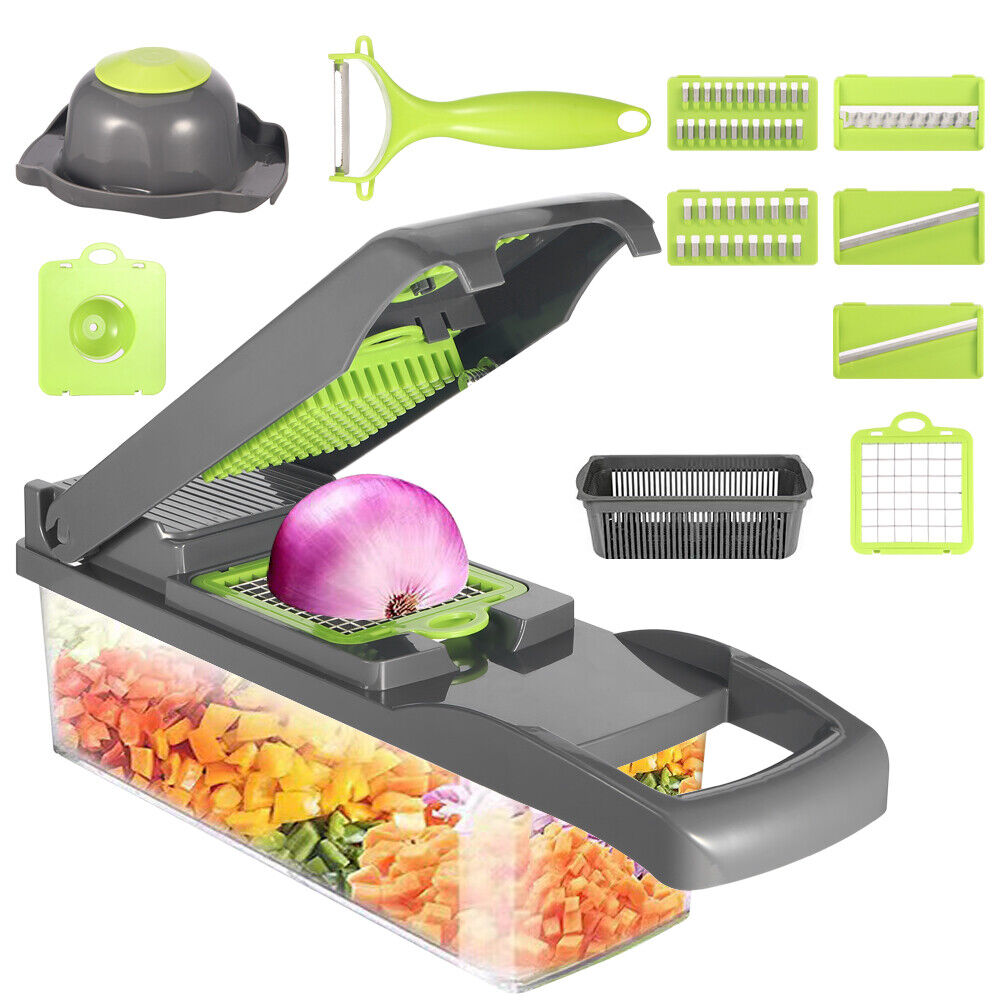 JahyShow Multifunctional Vegetable Chopper - 8 Blades, Quick Cooking, Easy Cleaning