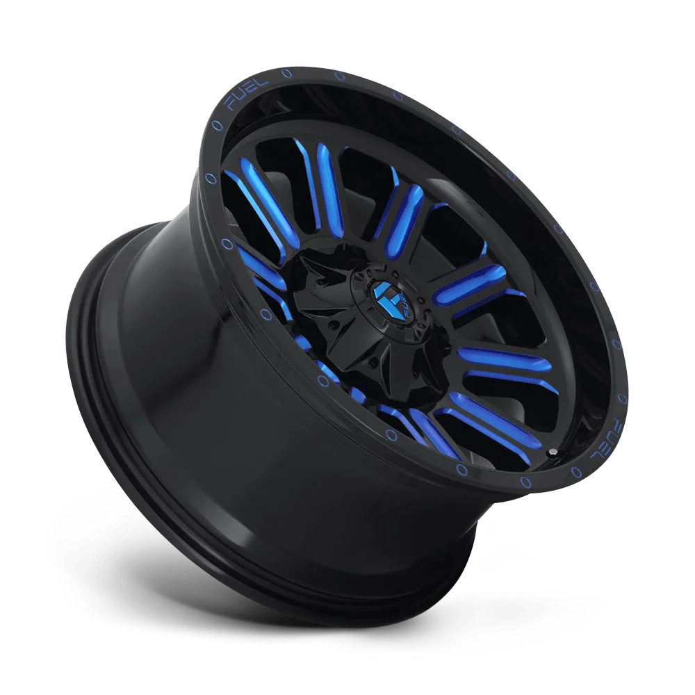 Fuel Hardline 18X9 Gloss Black Blue Tinted Clear Wheel