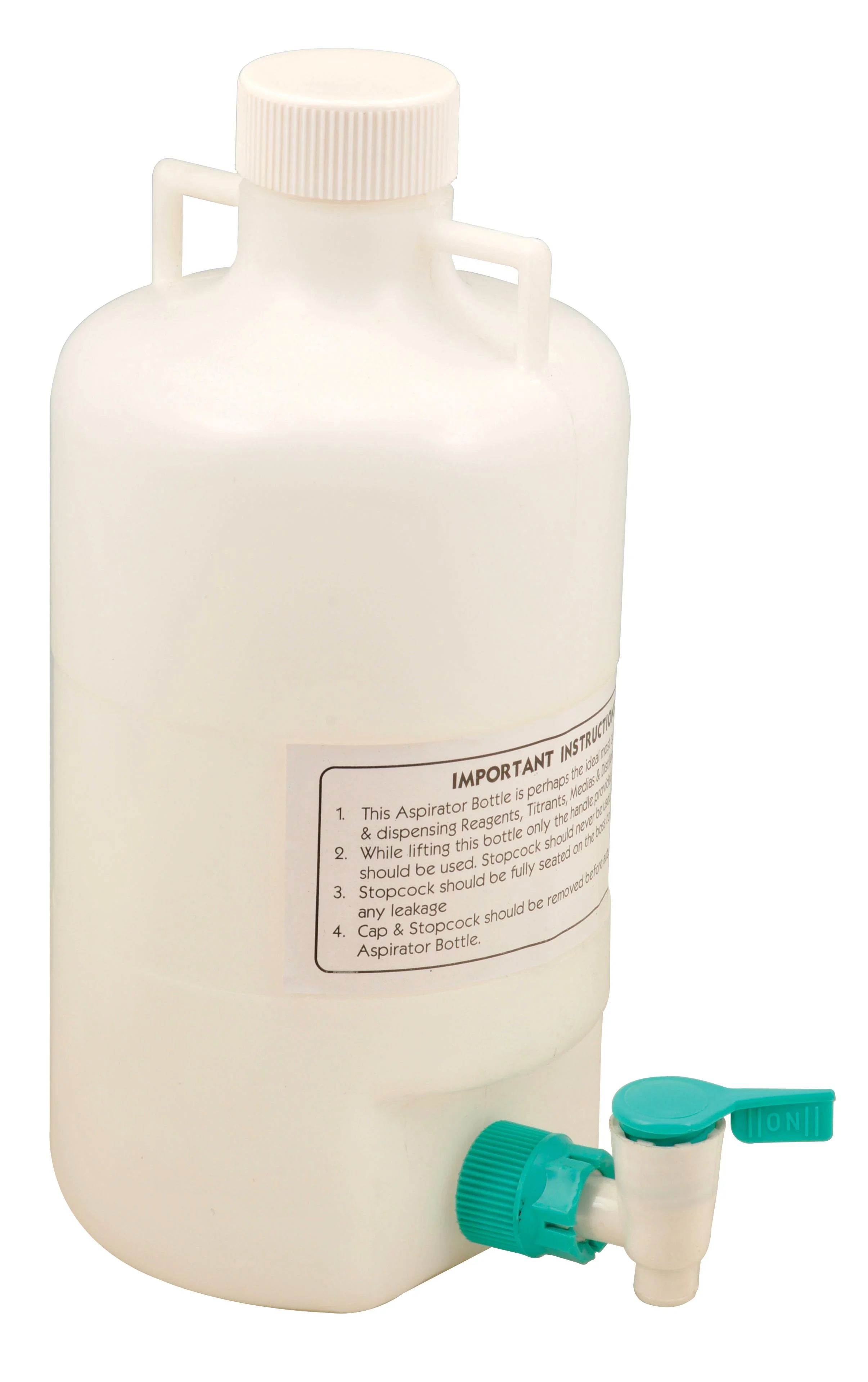 10 Liter Polypropylene Aspirator Bottle with Leak Proof Spigot - Eisco Labs