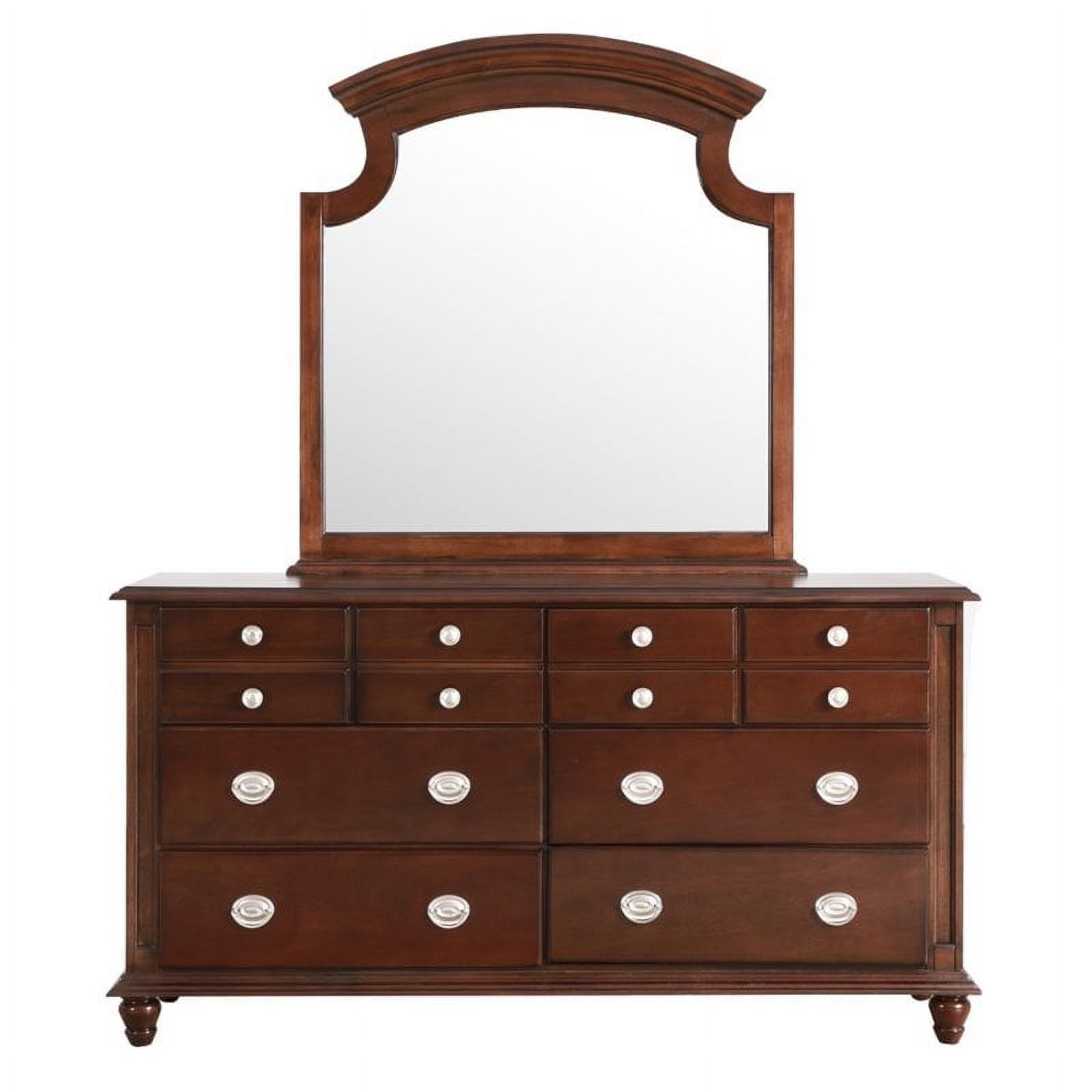 Bowery Hill Engineered Wood Traditional 6 Drawer Dresser in Cappuccino