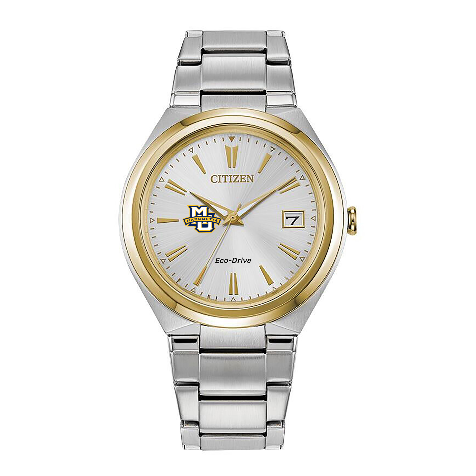 Women's Citizen Watch Silver Marquette Golden Eagles Citizen Eco-Drive Two-Tone Watch