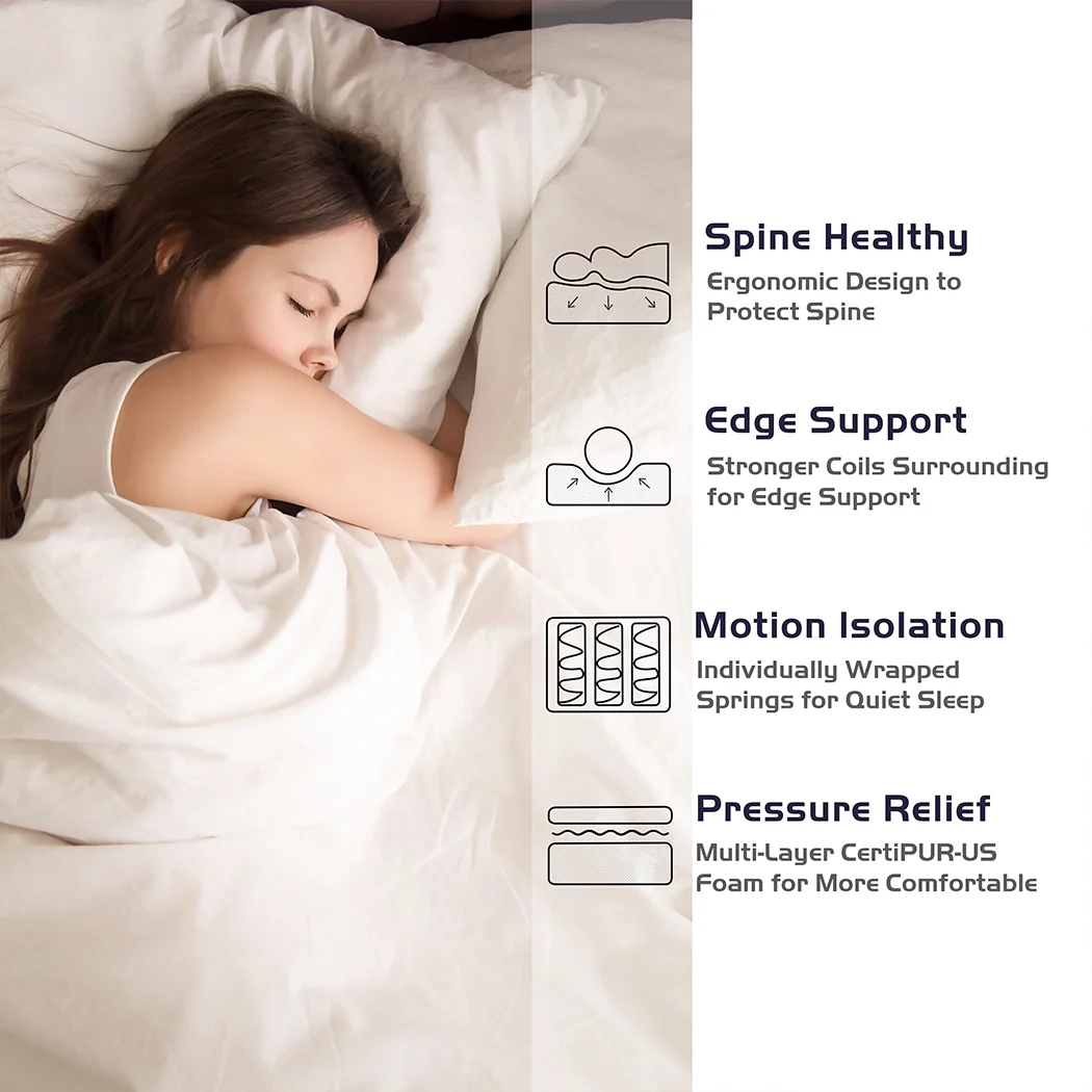 CHEVNI 10 inch Hybrid Mattress in a Box,Queen Mattress