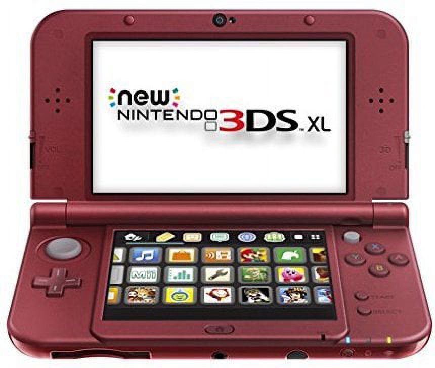 Nintendo New 3DS XL Bundle (2 Items): Nintendo New 3DS XL - Red, and an AC Adapter