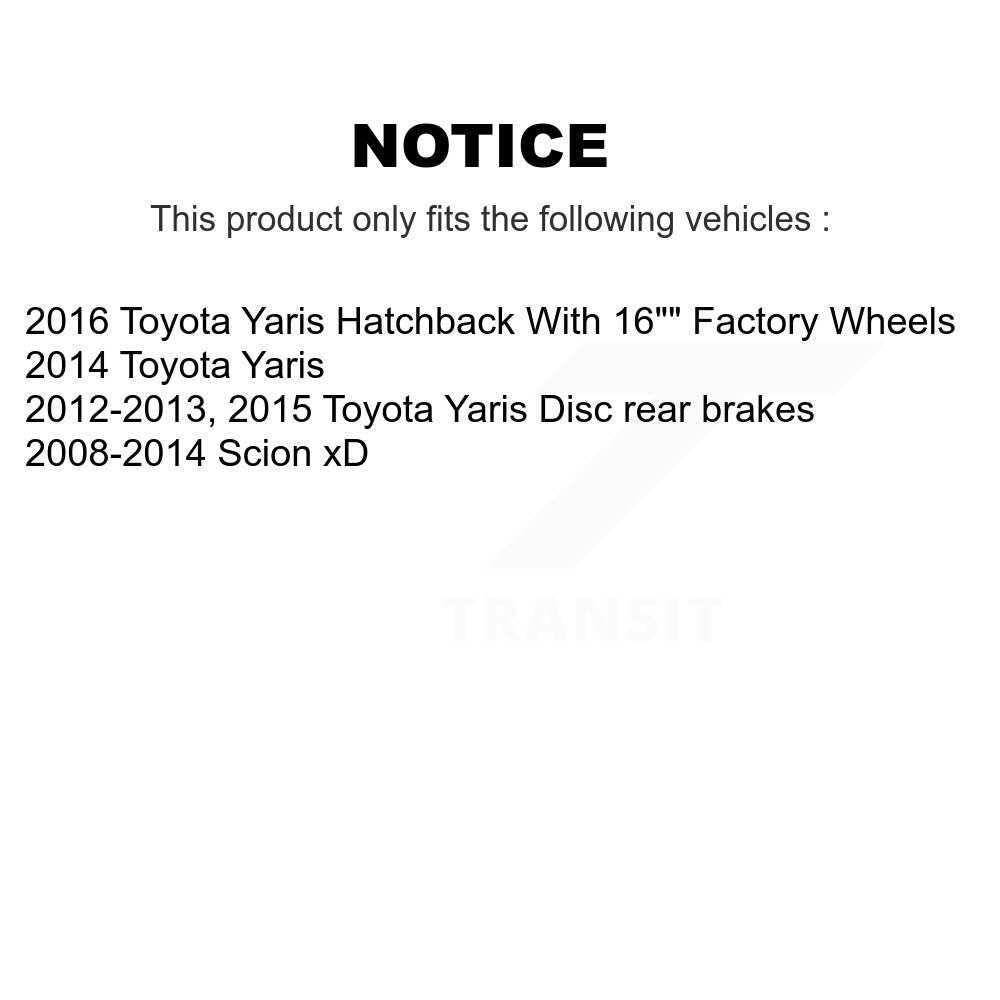 Transit Auto - Front Wheel Bearing And Tie Rod End Kit For Toyota Yaris Scion xD K77-100034