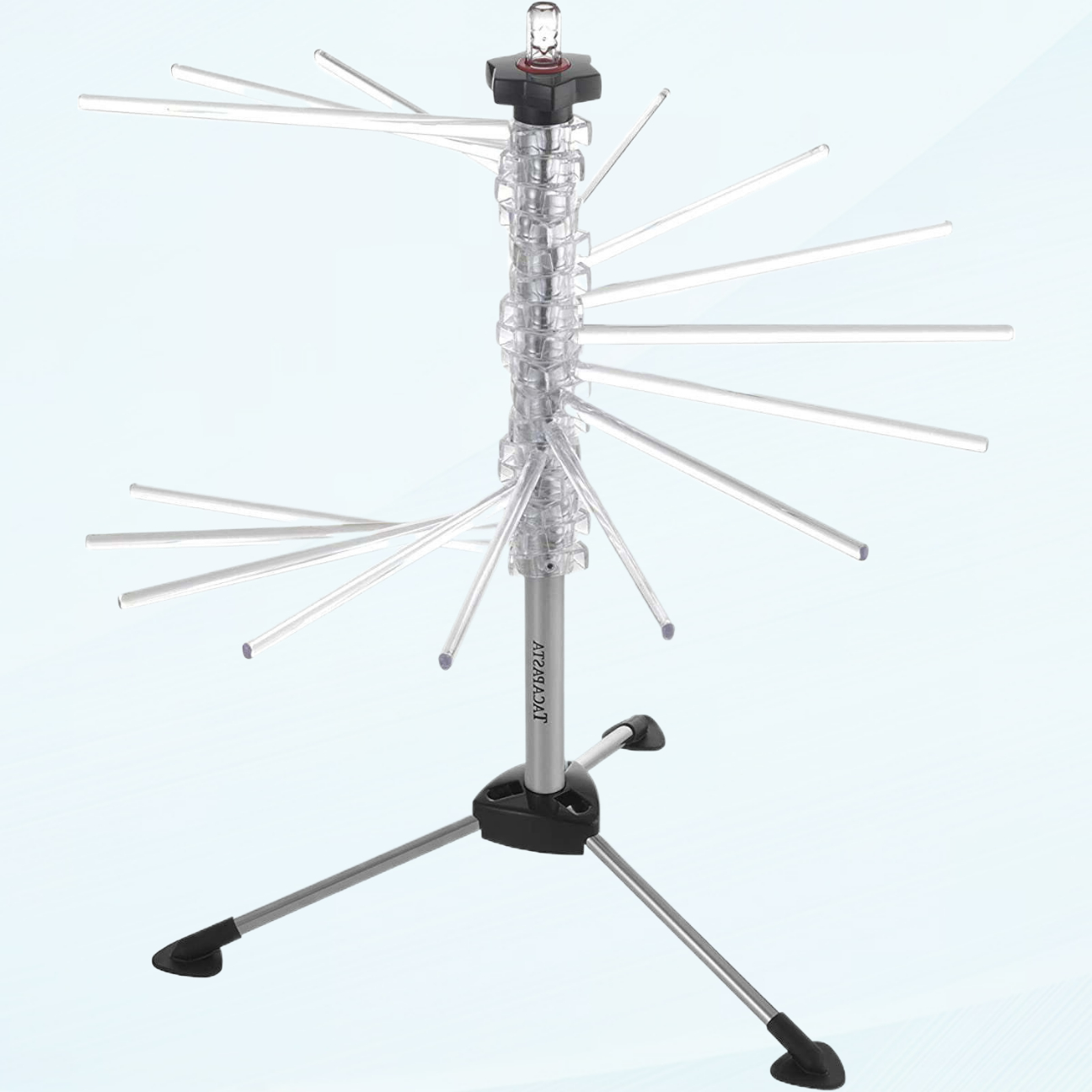 Pasta Drying Rack, Tacapasta, Made in Italy, Steel and Polycarbonate, Collapsible, Clear