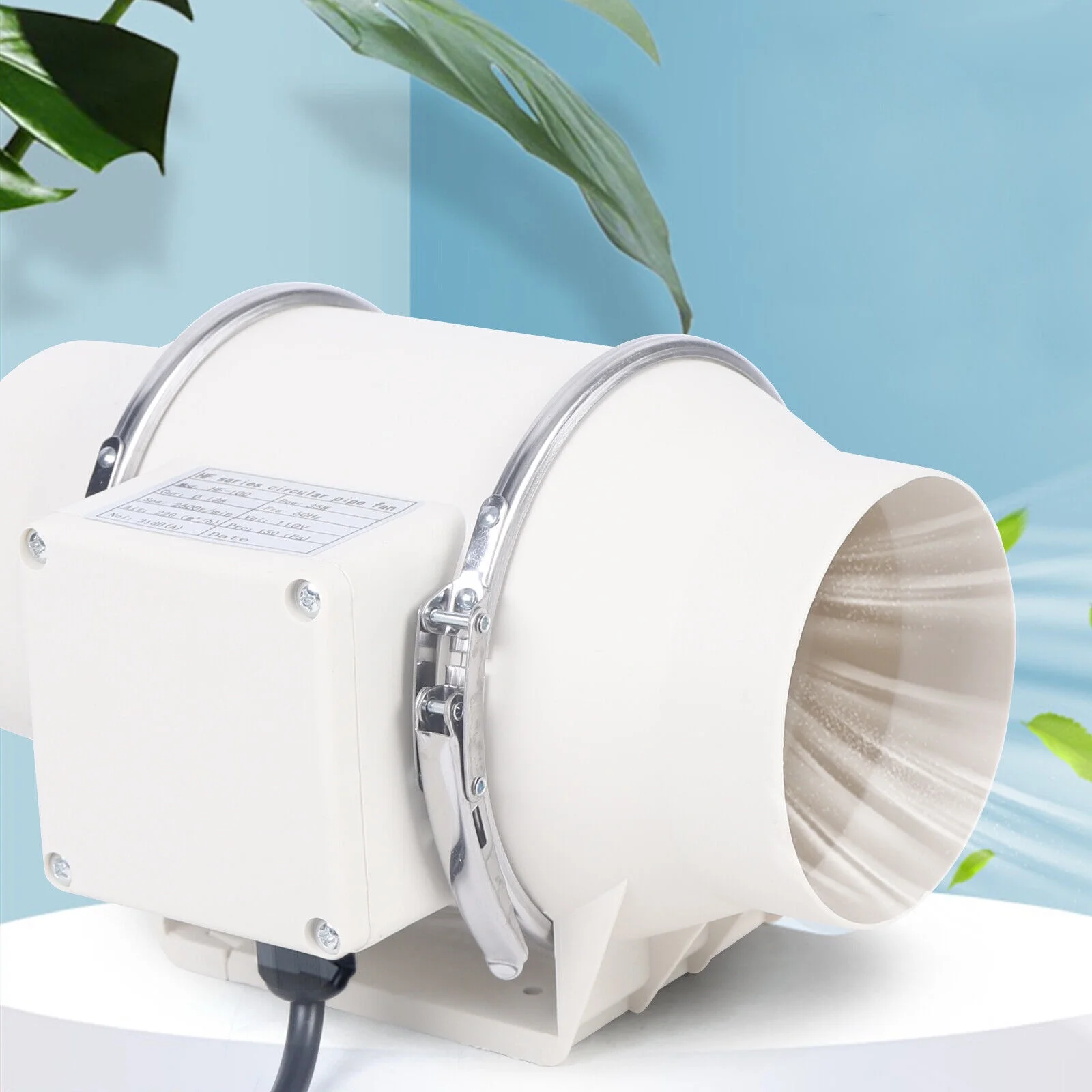 Miumaeov 220 CFM 4'' Inline Duct Fan Ventilation Extractor Exhaust Blower For Kitchen Ducting, Vents, Bathroom, Tent