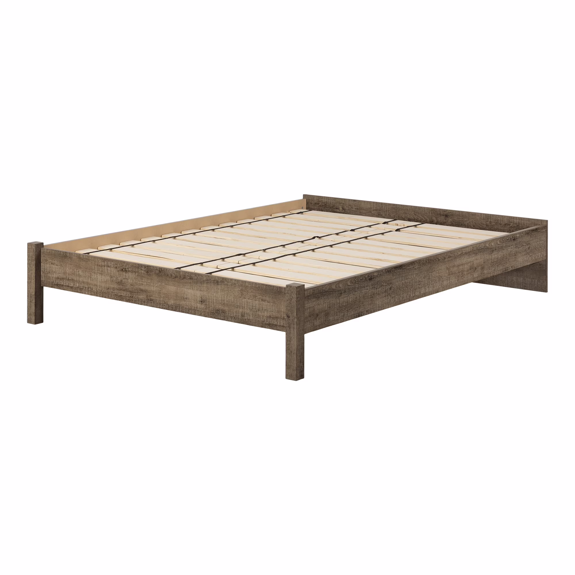 South Shore Holland Queen Platform Bed Weathered Oak