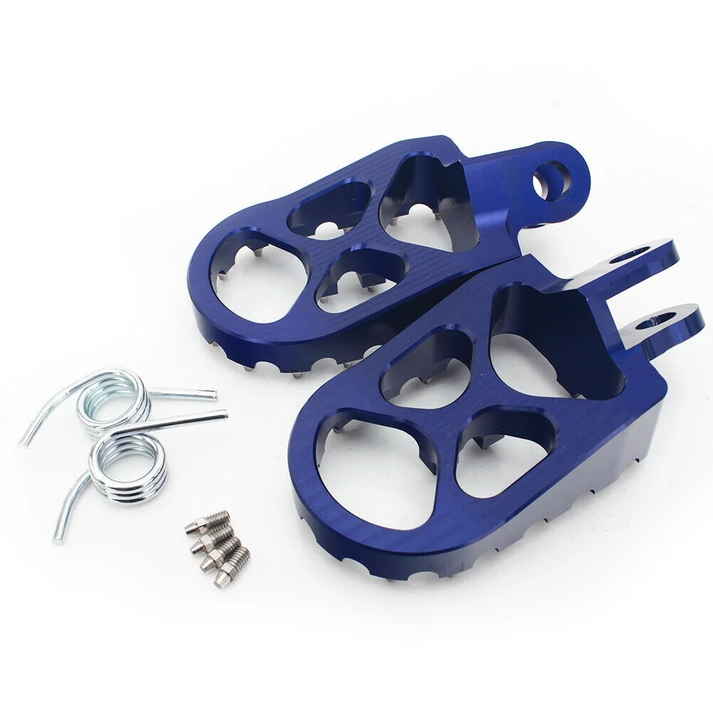 CNC Billet Wide Foot Pegs Pedals for Suzuki RM125 RM250 RMX 250 S R DRZ400 DRZ400S DRZ400E