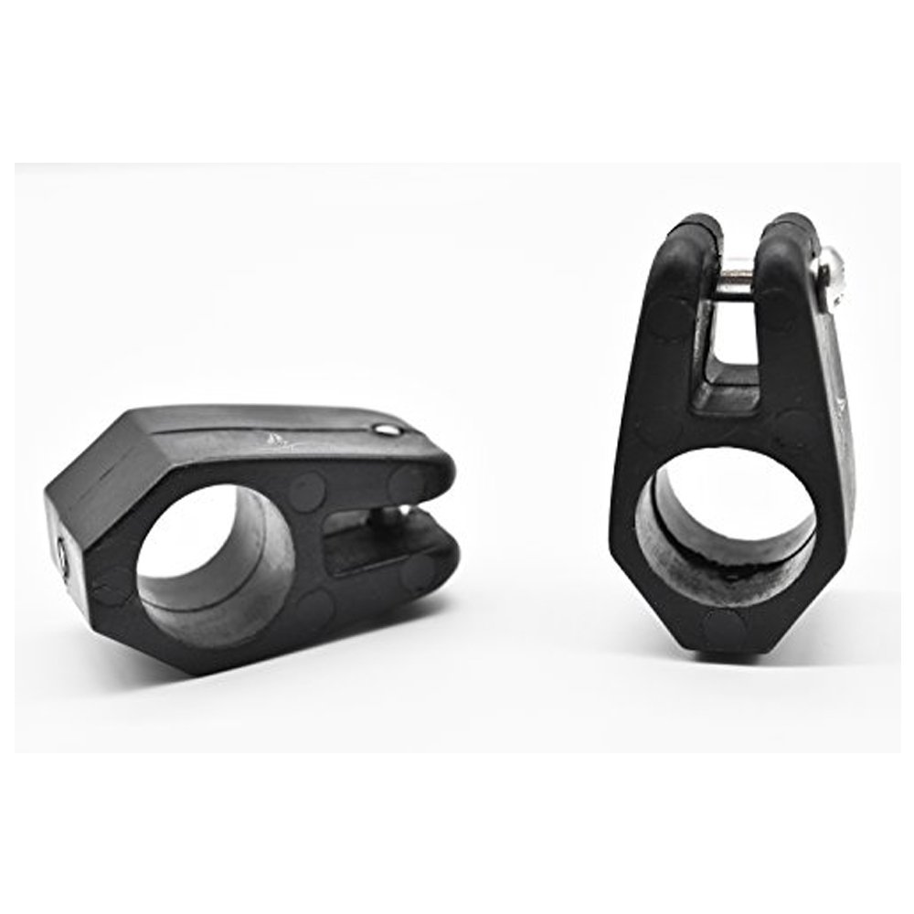 Marine City 2 Pcs Bimini Top Boat Black Round Nylon Jaw Slide for 7/8 inches Tube Nylon, Tube Size: 7/8 inches