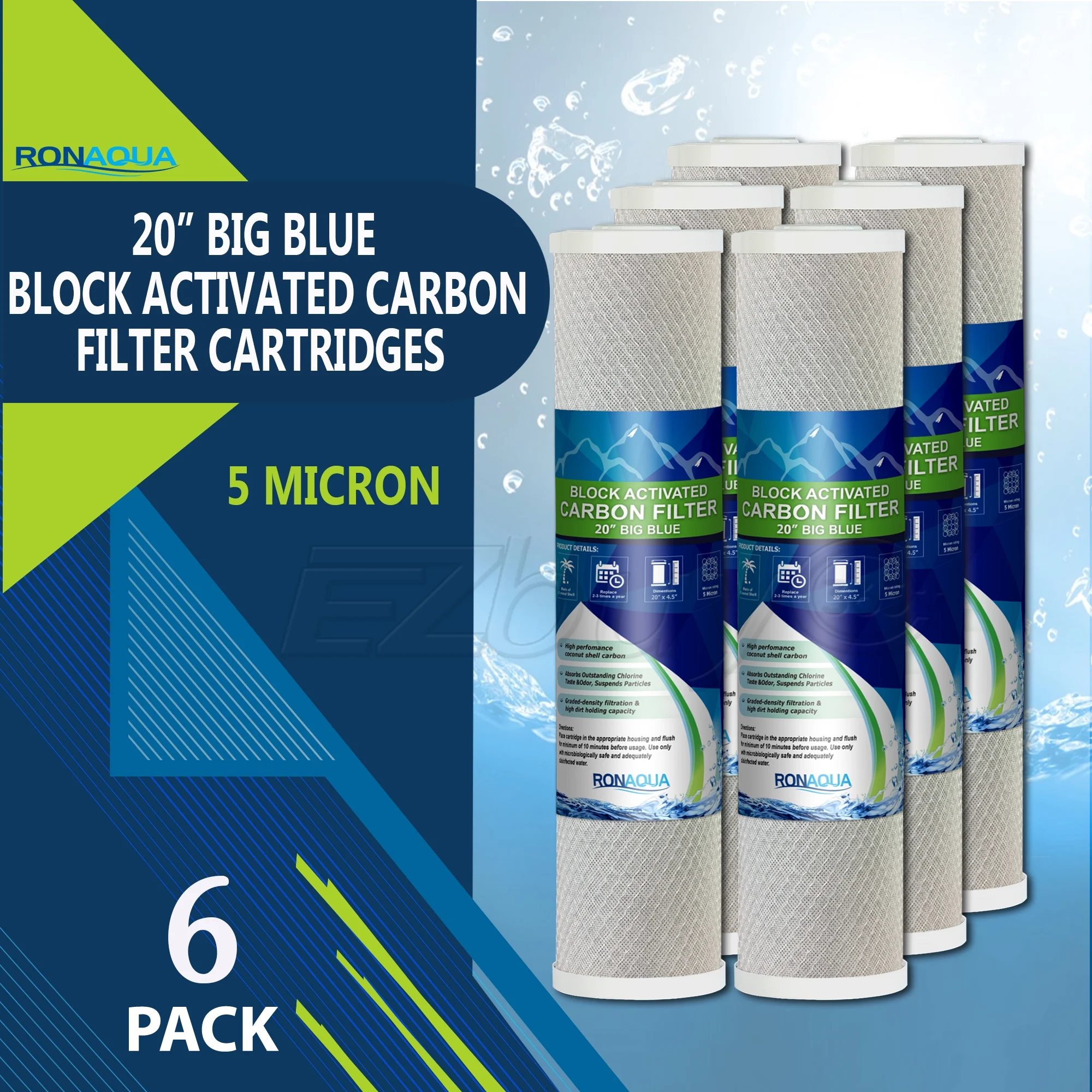 Big Blue CTO Carbon Block Water Filters 4.5