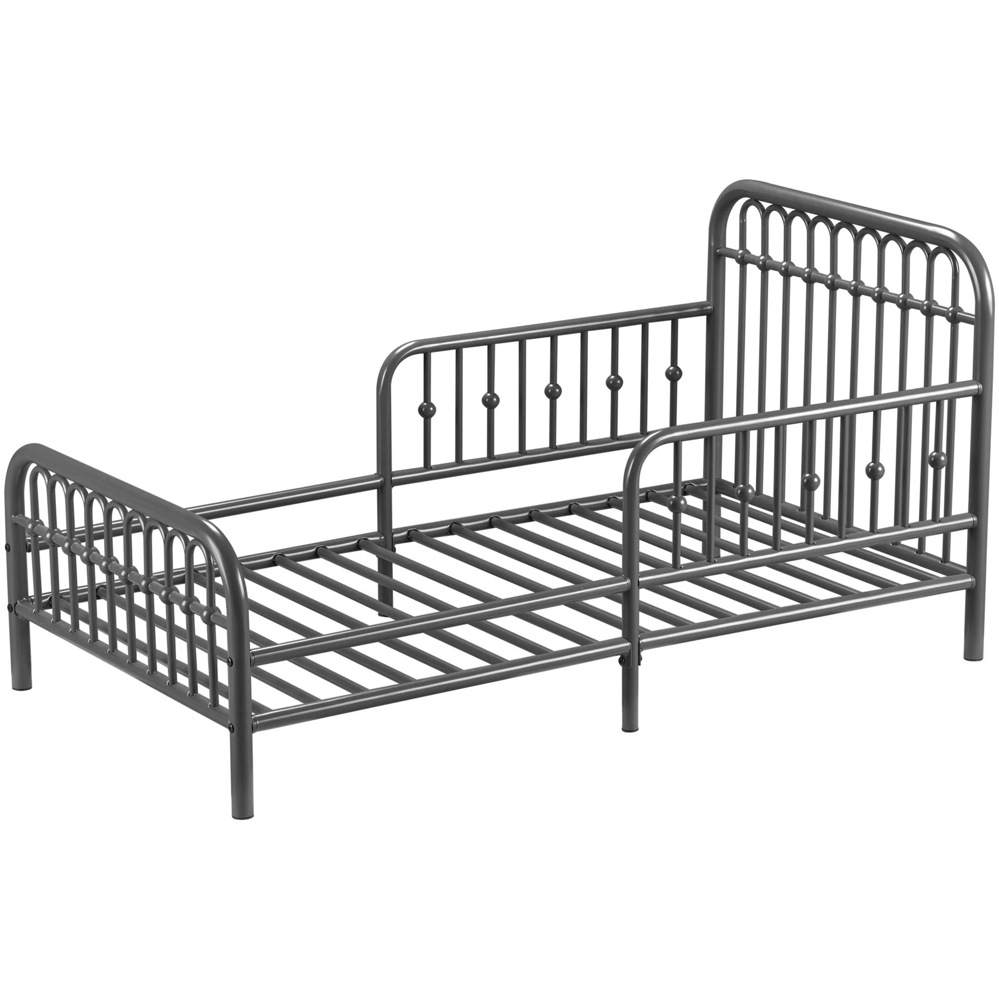 Little Seeds Monarch Hill Ivy Metal Toddler Bed, Graphite Gray