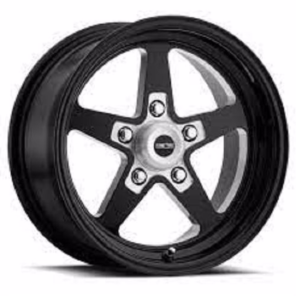 15x8 American Muscle 571 Sport Star II Black Milled Wheel 5x4.75 (27mm)