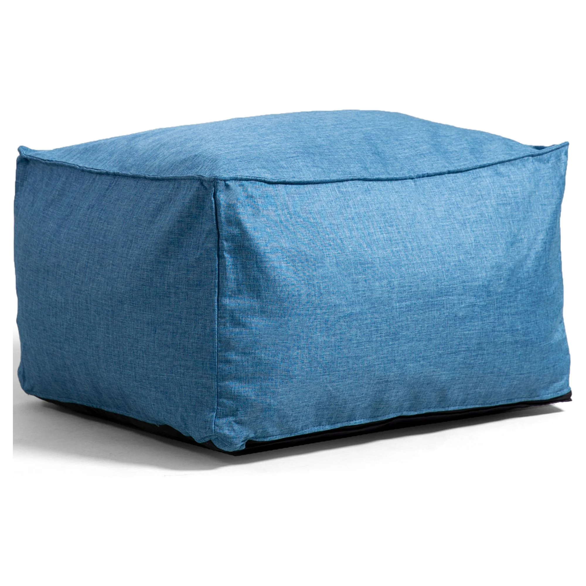 Big Joe Imperial Lounger Ottoman Foam Filled Bean Bag with Removable Cover, Pacific Blue Union, Durable Woven Polyester, 2 feet