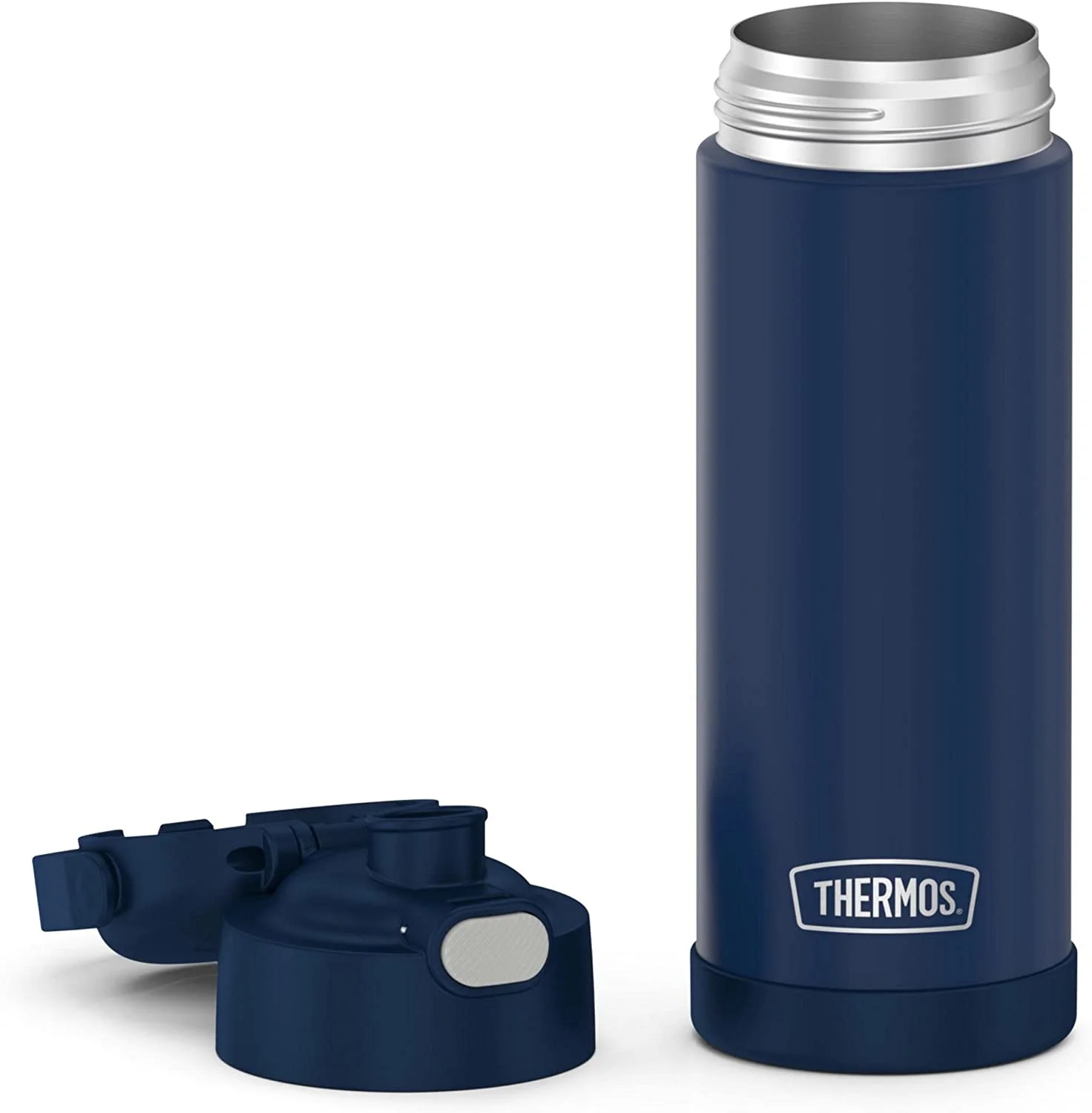 Thermos® Stainless Steel Funtainer Water Bottle With Spout, 16 Oz, Navy Blue
