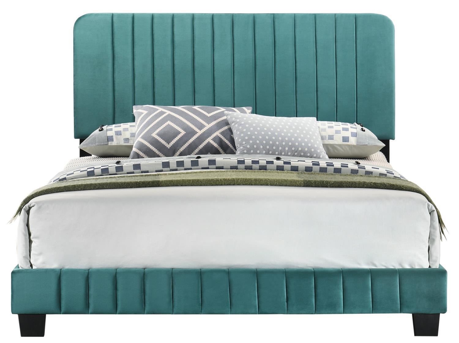 Glory Furniture Contemporary Lodi Queen Bed With Green Finish G0505-QB-UP
