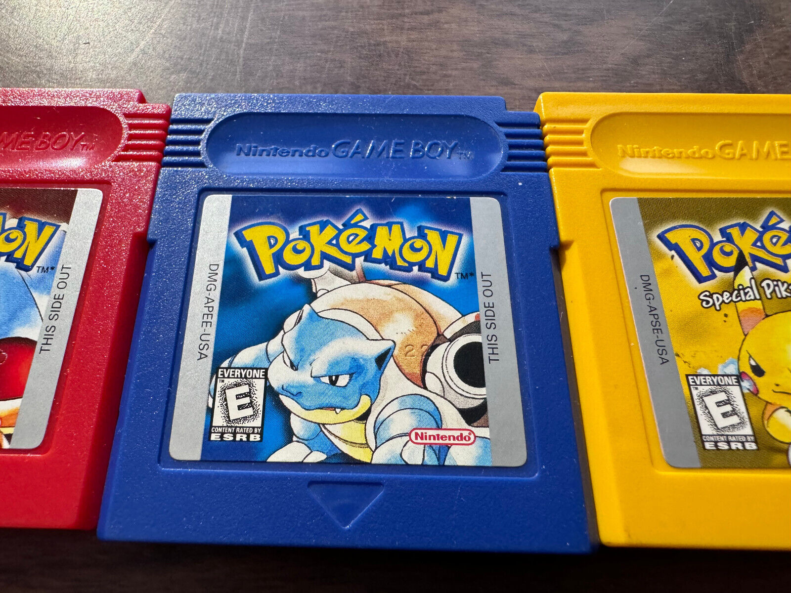 Pokemon Red + Yellow + Blue (Nintendo GameBoy) - with New Batteries - Authentic