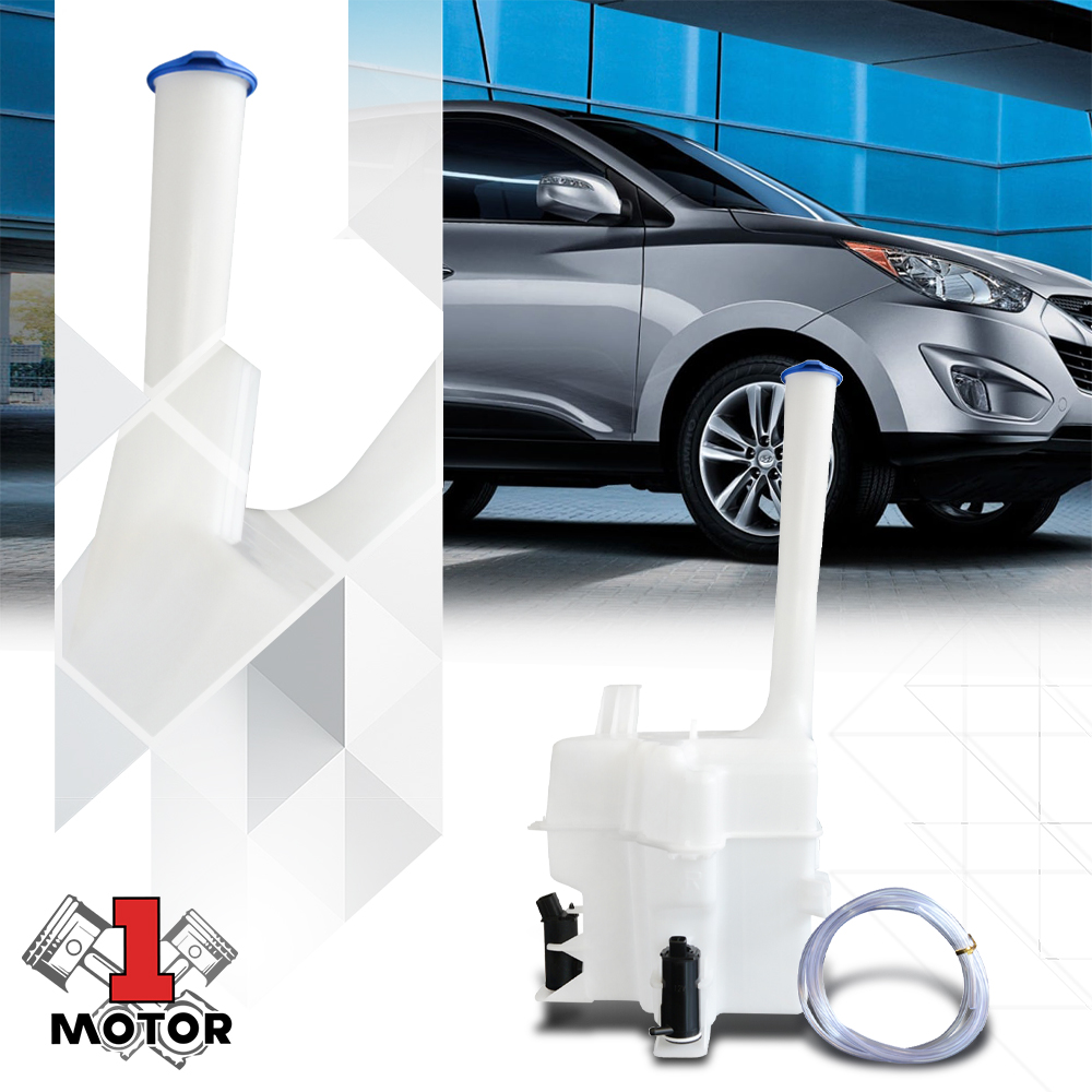 Windshield Washer Reservoir Bottle Tank w/Pump+Cap for 10-13 Tucson HY1288123 Fits select: 2010-2013 HYUNDAI TUCSON