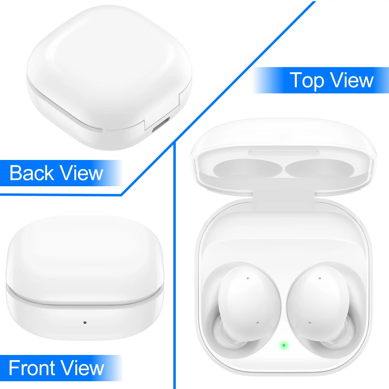 UrbanX Street Buds 2 for Xiaomi Mi 8 - Truly Wireless Bluetooth Headphones with Noise Isolation, Amplified Bass and Dual Dynamic Microphone - White