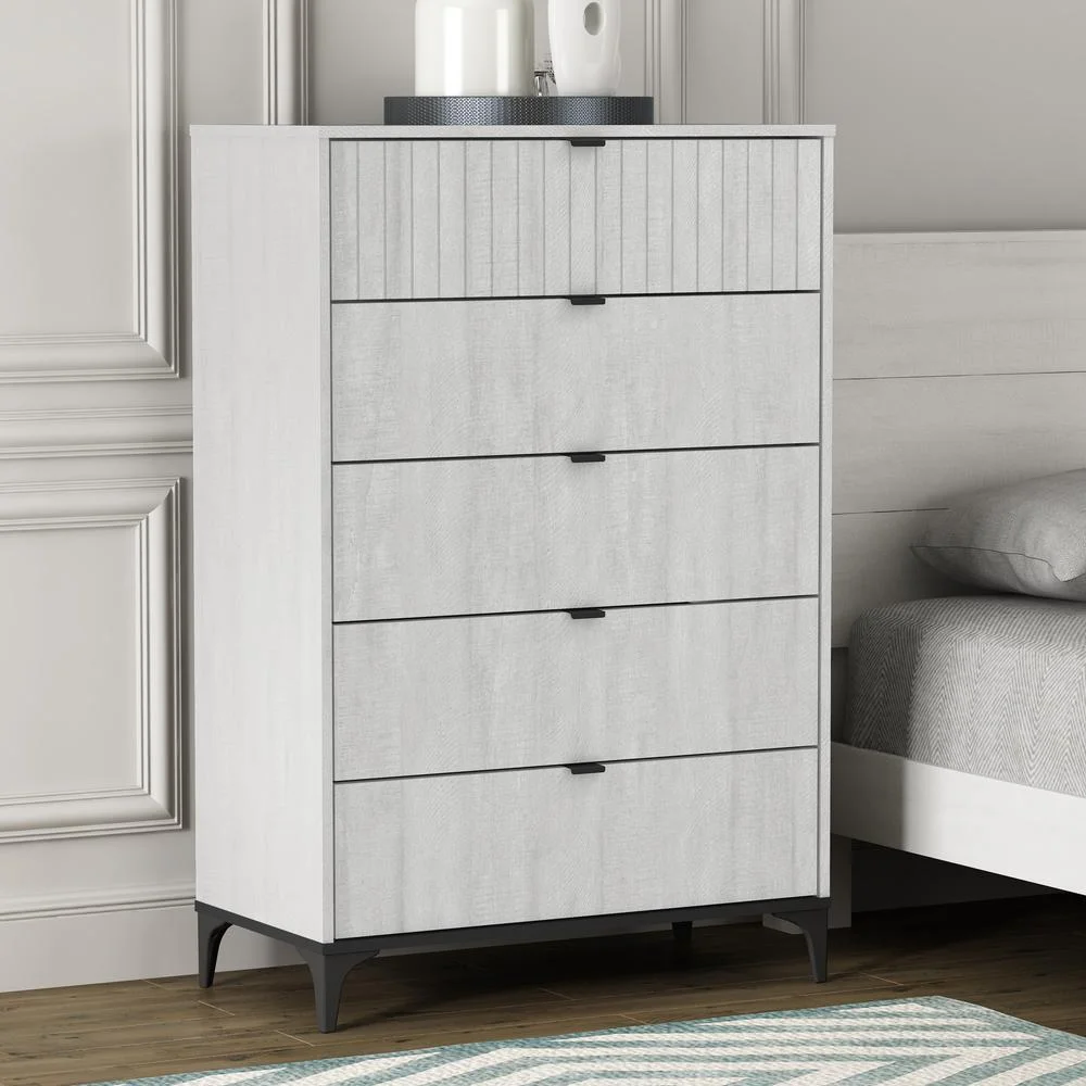 Galano Zaffy 5-Drawer Dusty Grey Oak Chest SH-DIPU41070USA