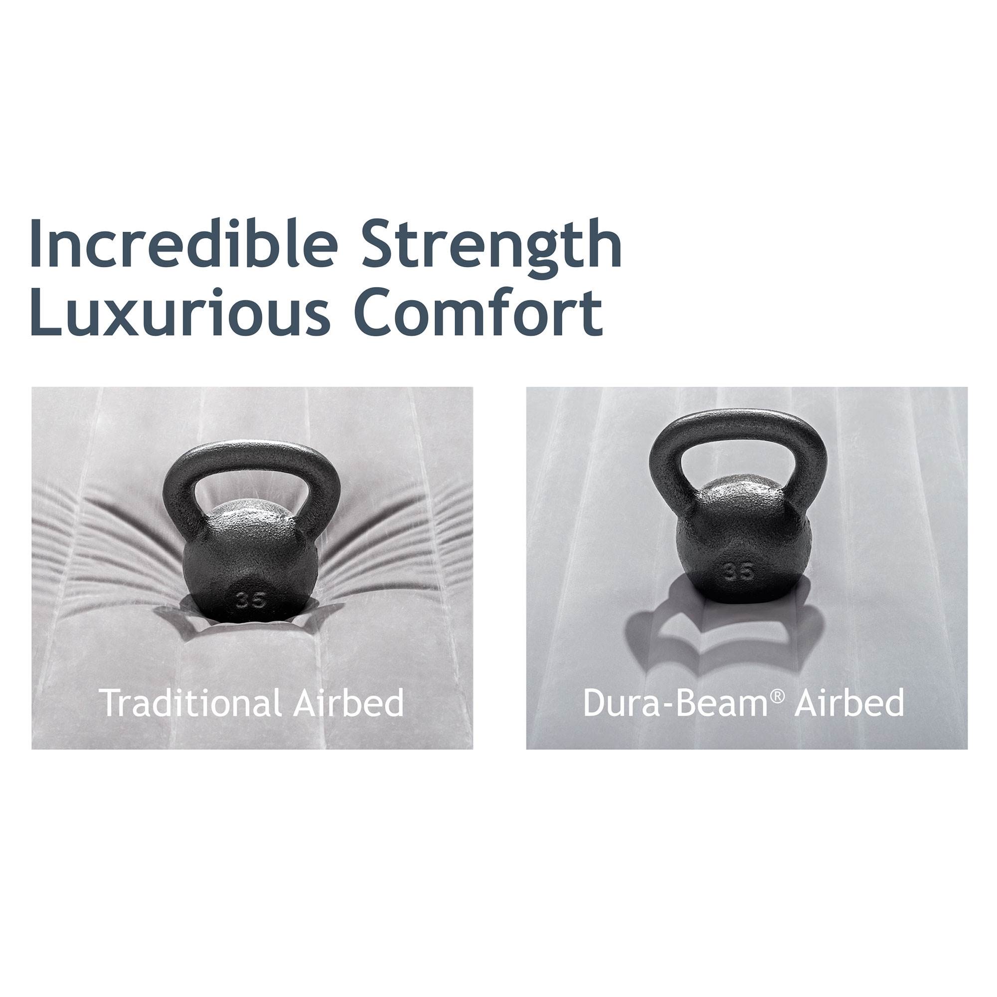 Intex Dura Beam Pillow Rest Classic Airbed with Built-In Pump, Queen (2 Pack)