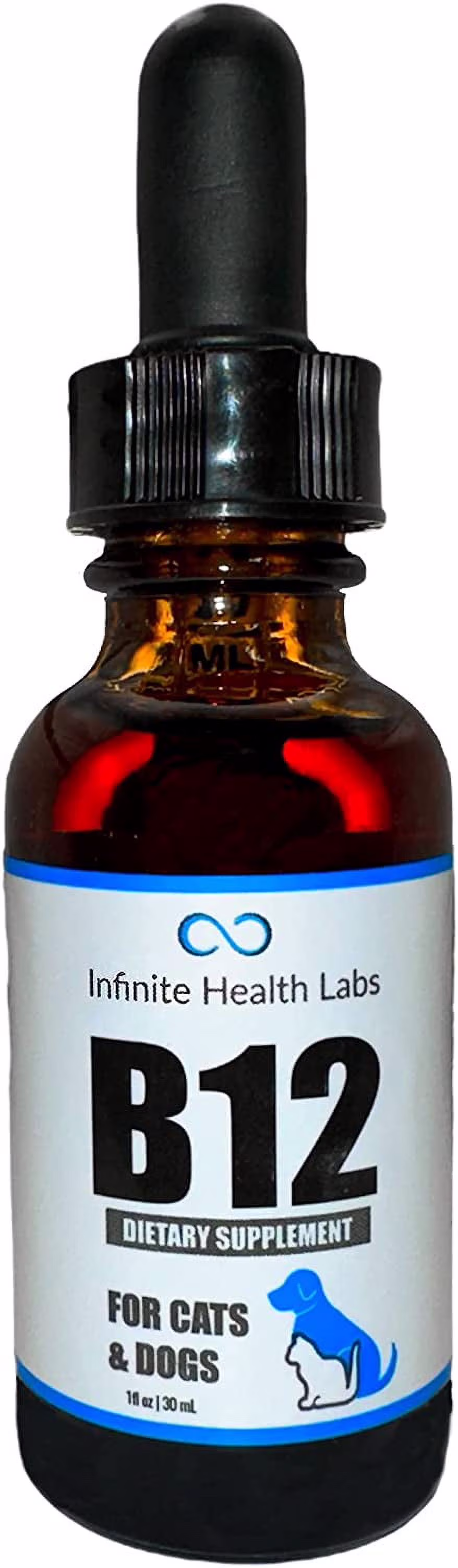 Liquid Vitamin B-12 for Dogs and Cats - Effective for All Animals Methylcobalamin (Methyl B12) Increase Energy, Appetite and Mood Made in USA Bioavailable
