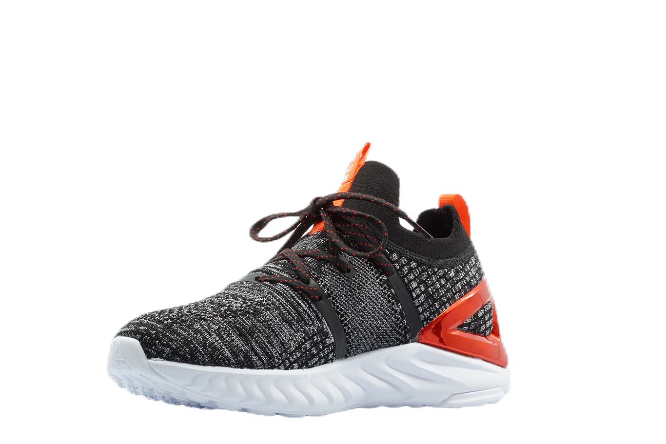 [E92577] Mens Peak Taichi 1.0 Plus Black Melange Grey Running Shoes - 7