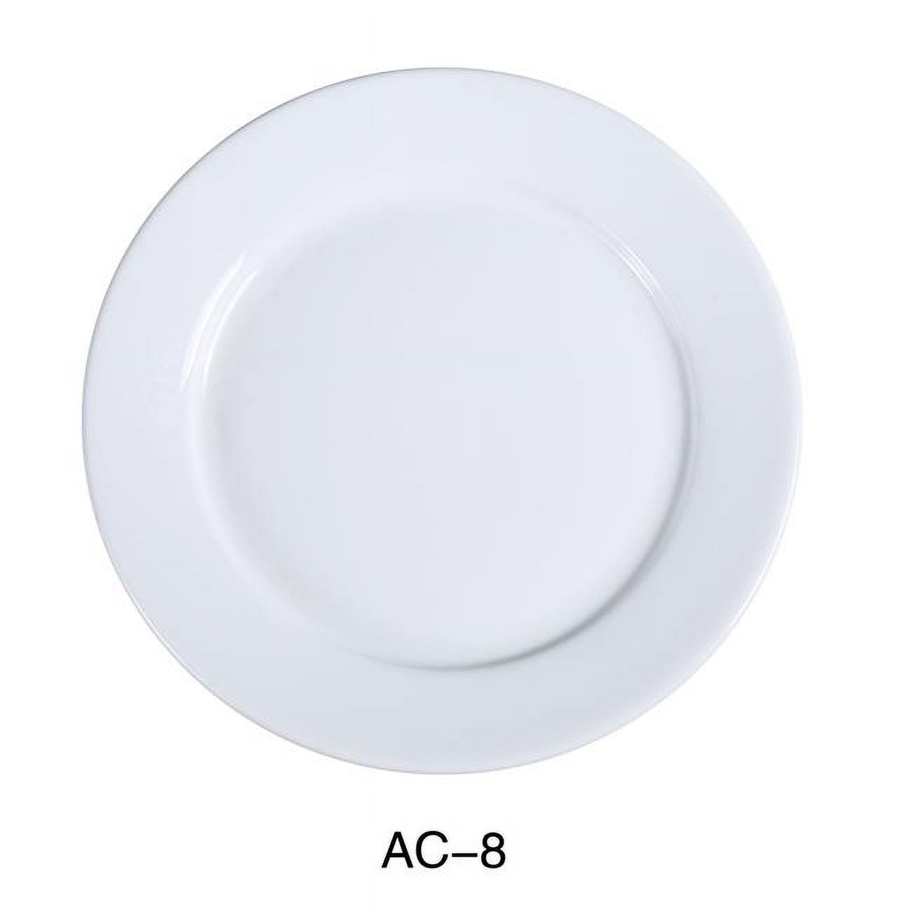 9 in. ABCO Dinner Plate - Porcelain, Super White - Pack of 24