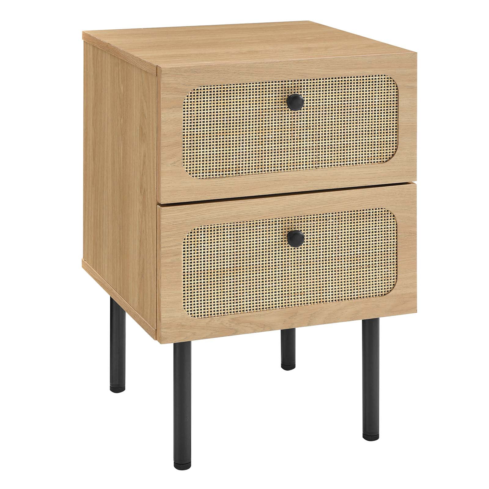 Modway Chaucer 2-Drawer Nightstand in Oak