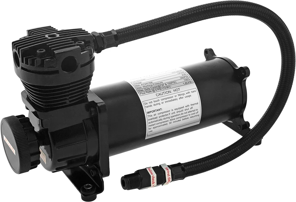 Vixen Air 200 PSI Heavy Duty Suspension/Air Ride/Bag/Train Horn Air Compressor/Pump with 3/8