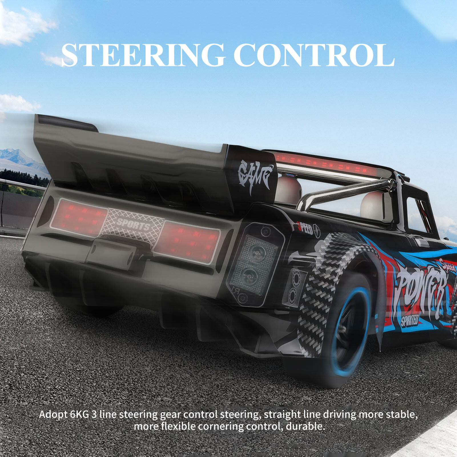 Wltoys Remote control car,1040724wd Speed Car Kids 1 10 Remote CarCar Drift Car With Led Car 1/1010 Scale Kids And 10 Cars 10 Speed Led Remote