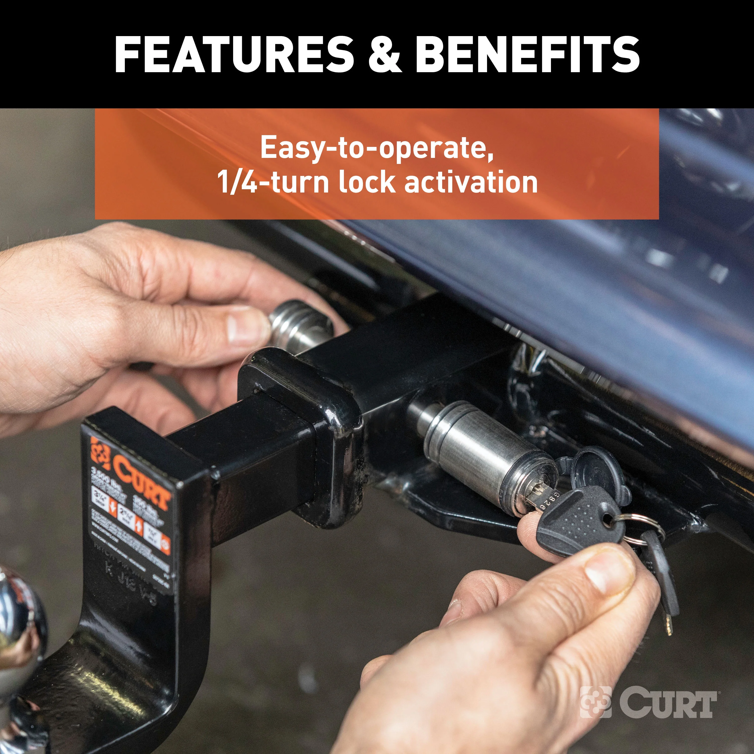 Hitch Lock with Adapter