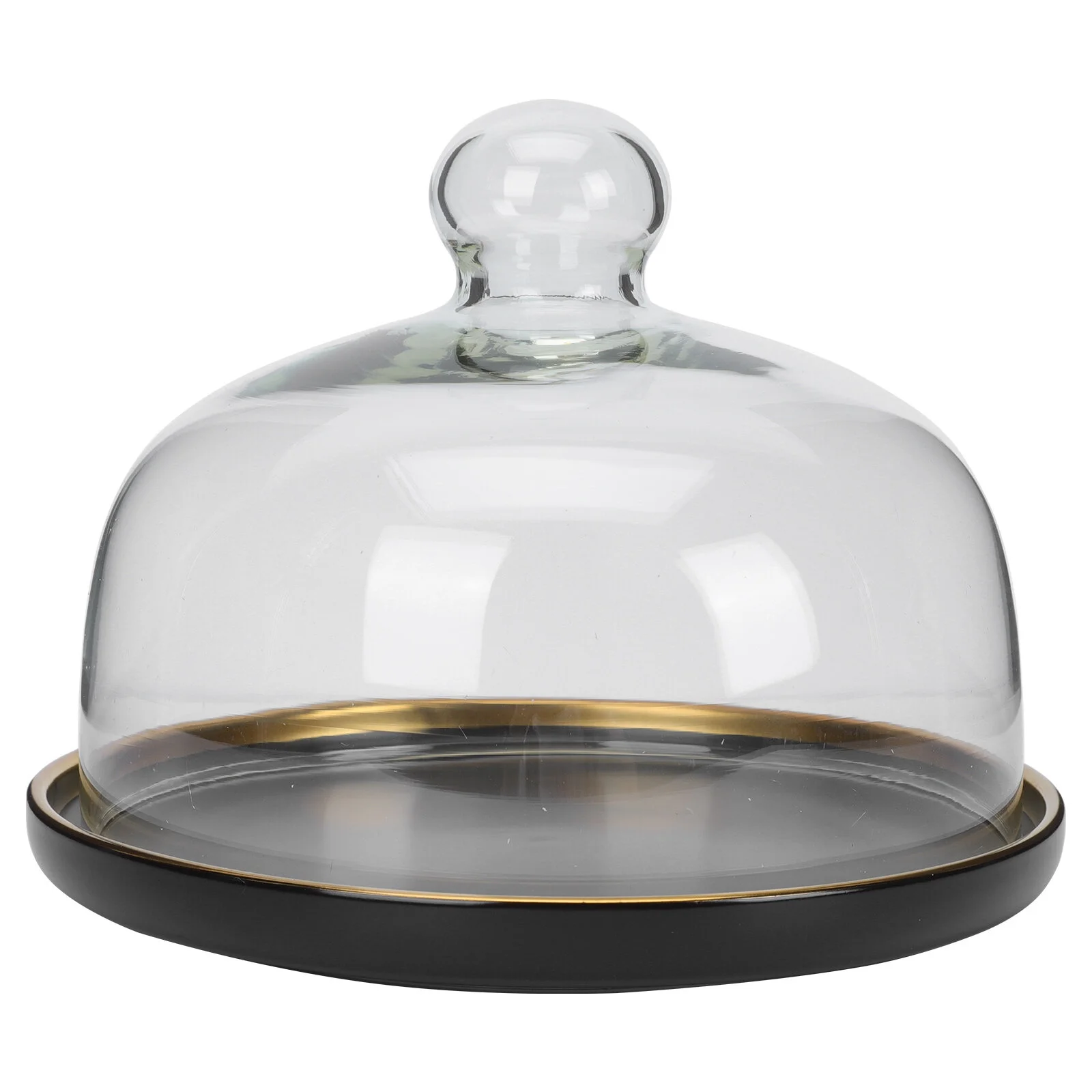 Nuolux Cake Stand Dome Tea Afternoon Traylid Plate Domes Cupcake Fruit Glasses Cover Stands Glass Base