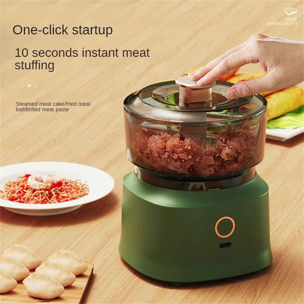 Household Electric Garlic Artifact Meat Grinder Multifunctional Garlic Stirring Kitchen Cooking Machine Automatic Garlic Stirring Garlic Household Small Food Supplementary Machine