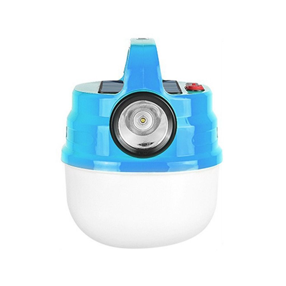 Multi-function Battery Operated Flashlight Waterproof Collapsible Working Lighting LED Tent Lamp Camping Light Emergency Lantern BLUE S