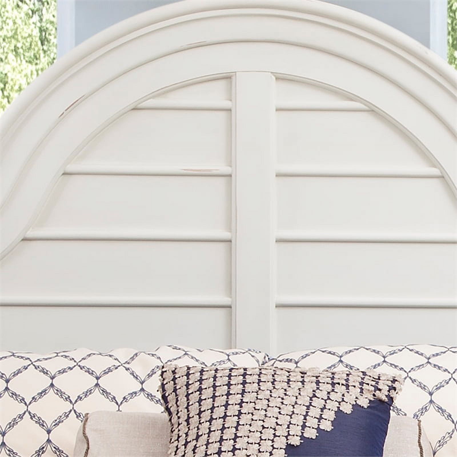 American Woodcrafters Rodanthe Dove White King Wood Panel Headboard