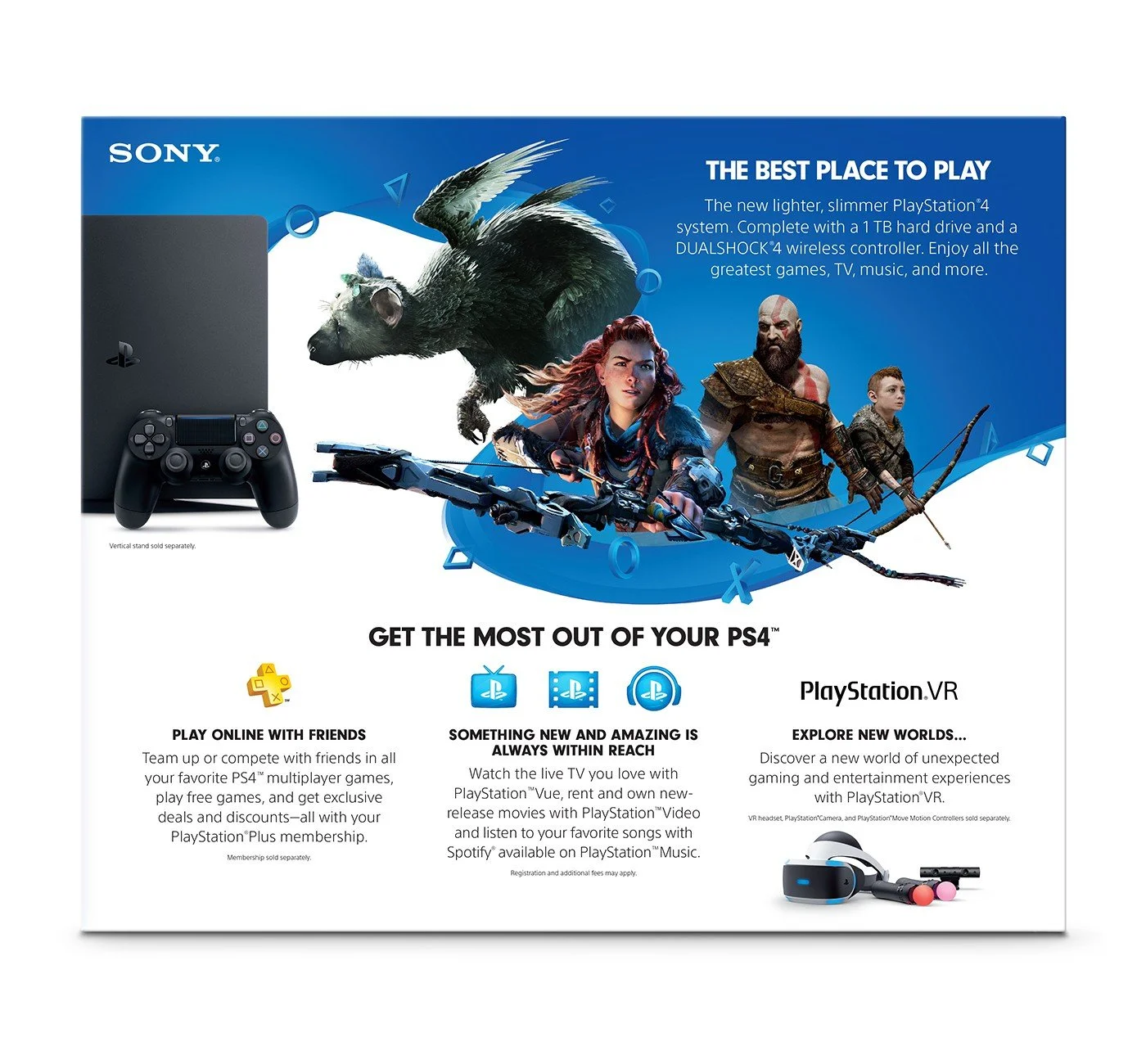 Playstation 4 Slim 2TB SSHD Console with Dualshock 4 Wireless Controller Bundle Enhanced with Fast Solid State Hybrid Drive