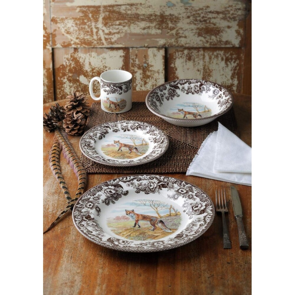 Spode Woodland American Wildlife Snowshoe Rabbit Dinner Plate