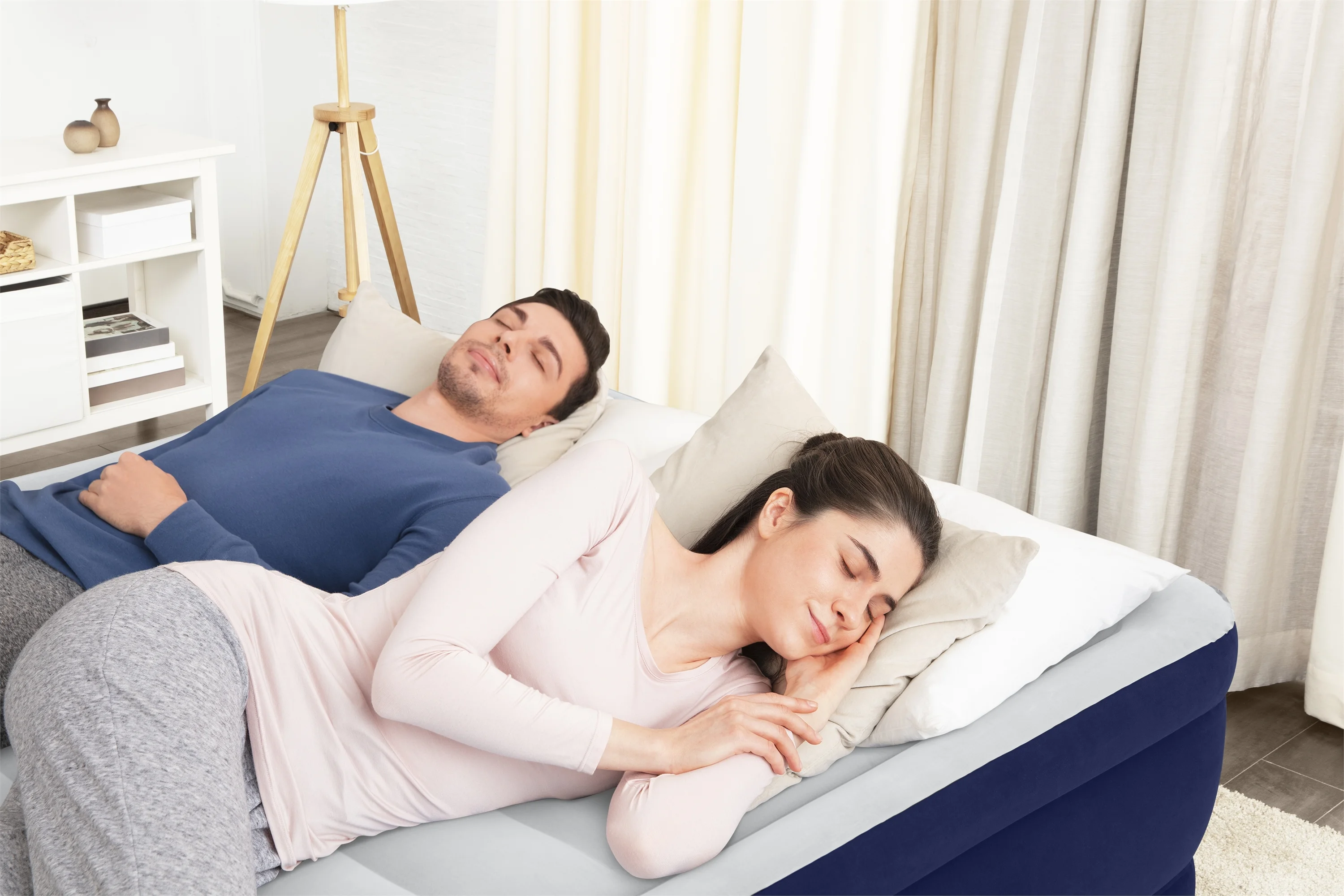 Bestway Tritech Air Mattress Queen 22 in. with Built-in AC Pump and Antimicrobial Coating