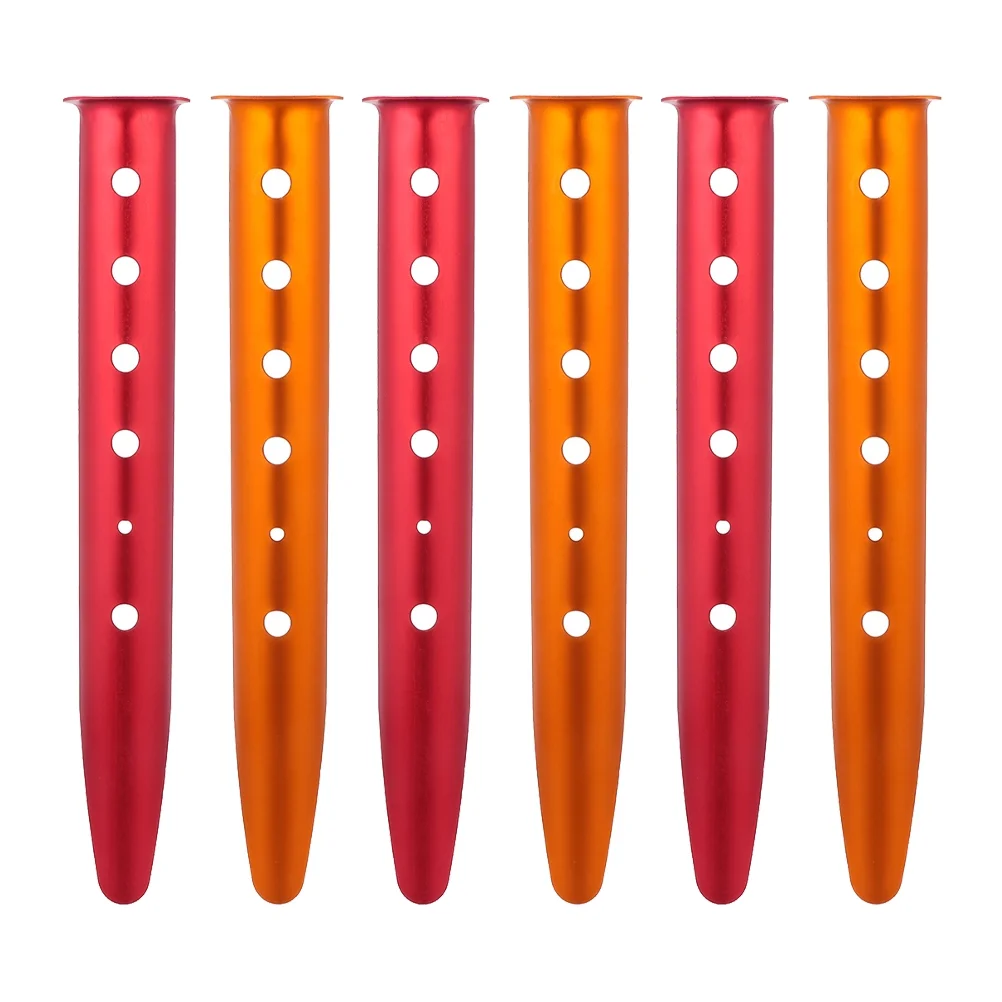 NUOLUX 6PCS Tent Nail Aluminium Alloy Stake Outdoor Travel Tent Sand Ground Accessory
