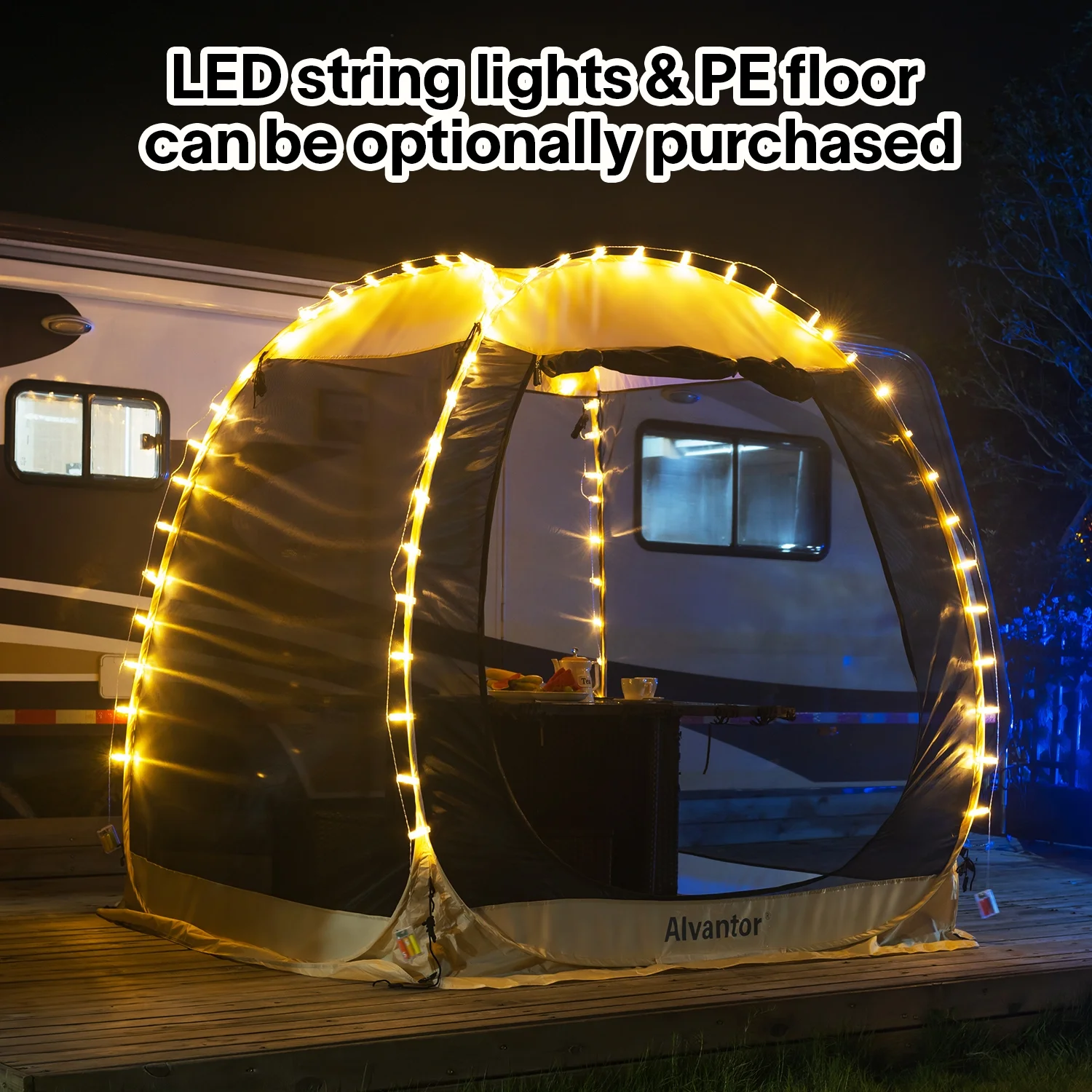 Screen House Tent Gazebo Pop up Instand Canopy 6'X6' Beige, 6 ft