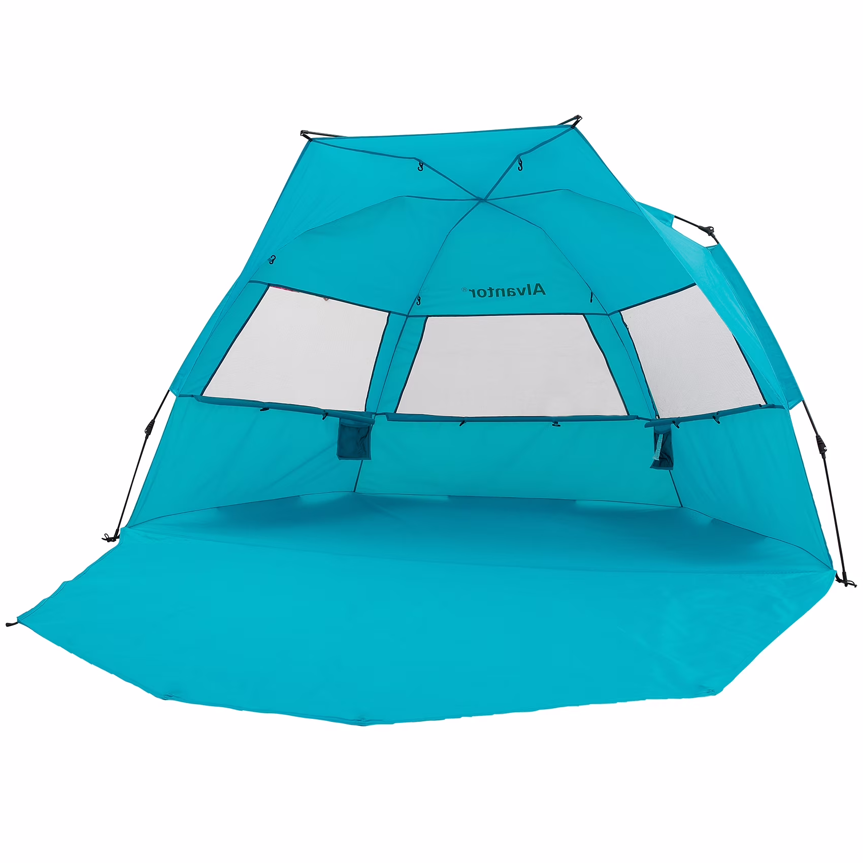 Alvantor Beach Tent Super Bluecoast Beach Umbrella Outdoor Sun Shelter Cabana Automatic Pop Up UPF 50+ Sun Shade Portable Camping Hiking Canopy Easy Setup Windproof Patent Pending Teal Plus