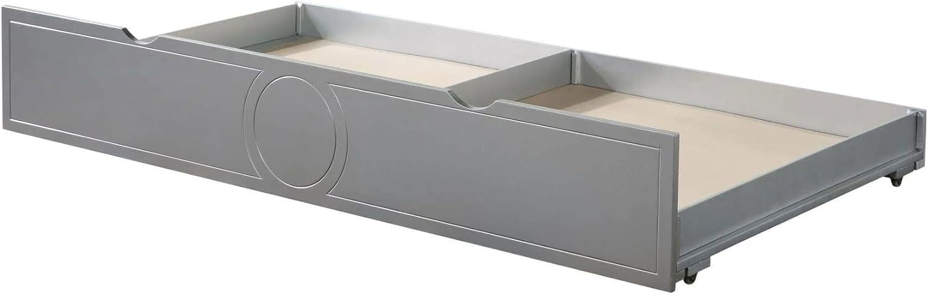 Powell Contemporary Wood  Size Trundle In Silver