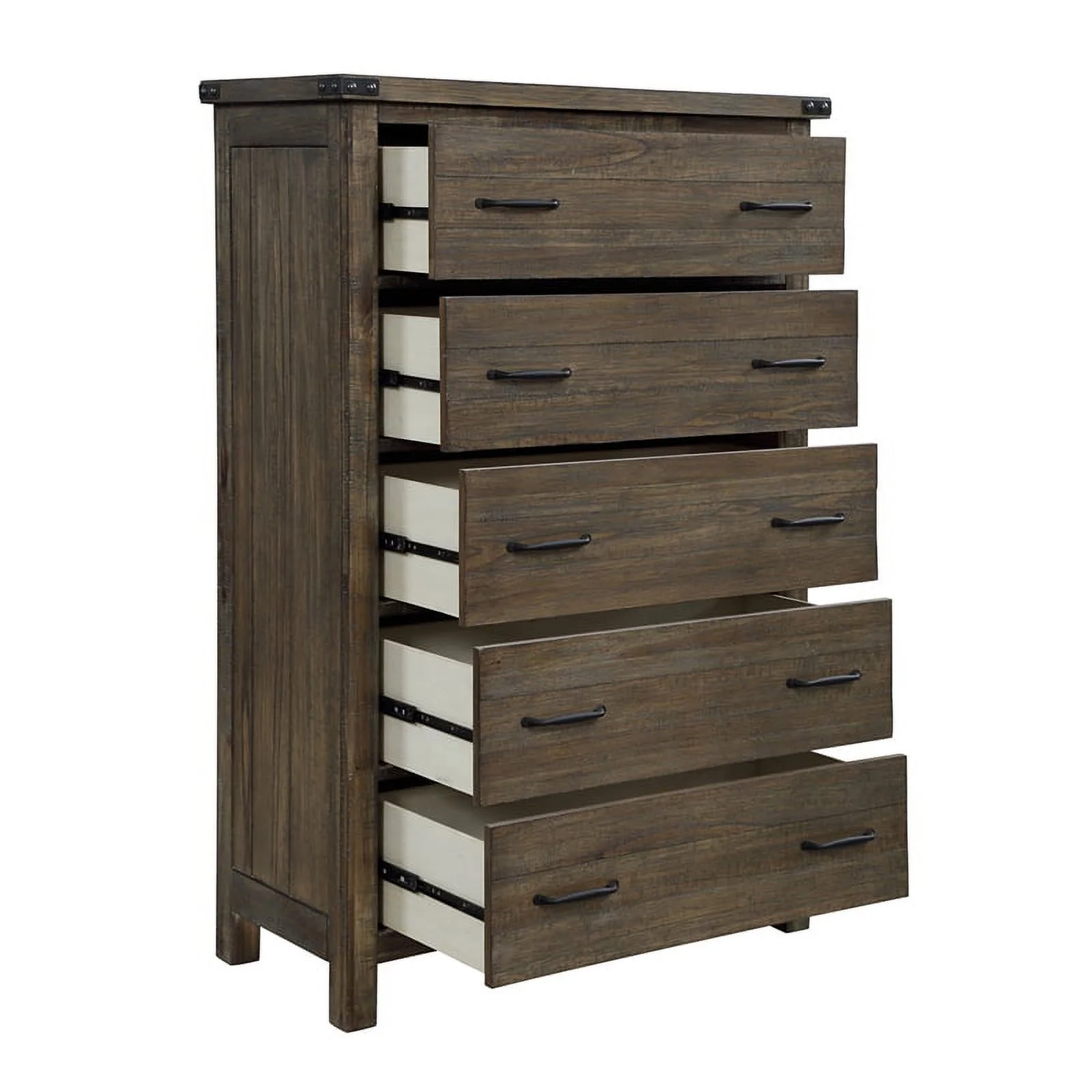 New Classic Galleon 5-Piece Wood Cal King Bedroom Set in Walnut